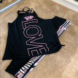 Victoria Secret Sport Capri leggings and tank